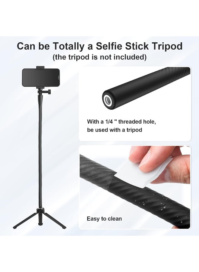 TELESIN°Flexible Neck Selfie Stick Camera Clamp Mount with Phone Clip for Max Hero 12 11 10 9 8 7 Insta360 X3 GO3 DJI Action 3 4 Action Cameras Phones for Bike Motorcycle Tube Video Shooting - Image 5